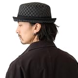 ハッピーハット 57cm/60cm２サイズ 格子柄 帽子 hat-899-01-03 (グレー60ｃｍ)