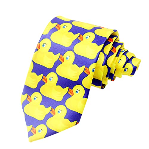 Bow Tie Necktie Polyester Neckwear Classic Casual Tie Neckcloth Duck Tie Masquerade Cosplay, Yellow, 57x:31.5in./145x8cm
