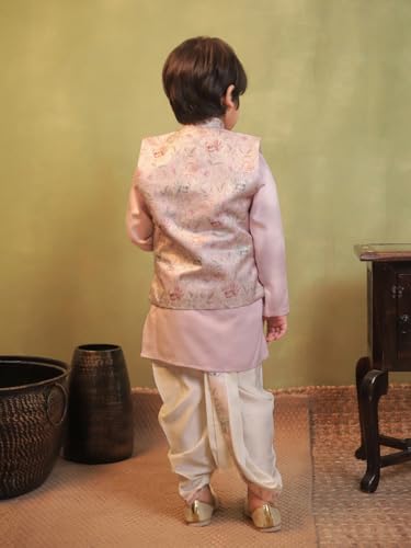 Image of AJ DEZINES Kids Ethnic Wear Kurta Waistcoat and Dhoti Pant for Boys