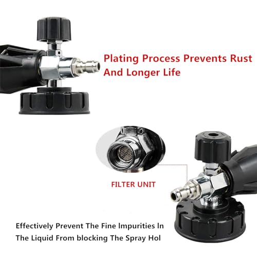 Image of Sooprinse Foam Cannon Kit with Pressure Washer Short Gun, 1 L Snow Foam Lance with 1 /4 Inch Quick Connector, Foam Blaster with Pressure Washer Gun,4000 PSI, Black