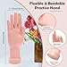 Coitak Practice Hand for Acrylic Nails, Flexible Fake Hands, Manicure Training Hand Nail Kit for Beginners, Nail Practice Hand with 200PCS Nail Tips, Nail Glue Stickers, Brush and Clipper