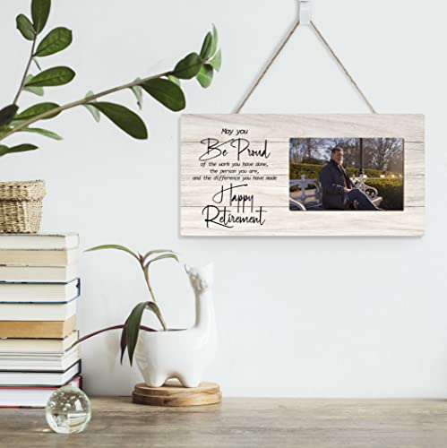 Orchroma Happy Retirement Picture Frame - Retirement Gift For Coworkers Boss Women Men Mom Nurses,Farewell Going Away Gifts,Retirement Appreciation Photo Frame Gift,Retirement Remembrance Gift 12X6 In #TOP3