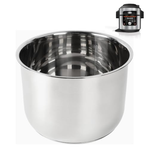 Image of 8QT 304 Stainless Steel Inner Pot for Ninja Foodi Cooker, Dishwasher Safe
