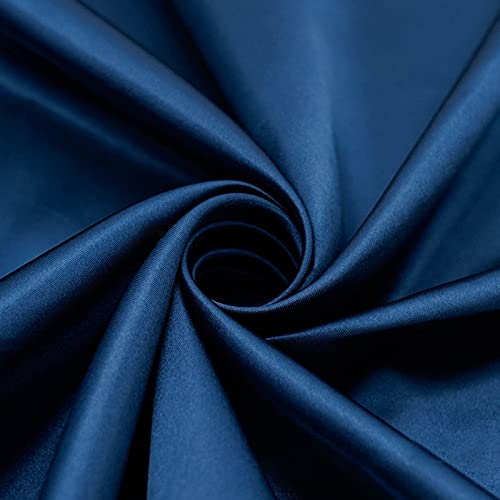 Hermoso Tejido Seda TafetáN Seda Tela 150cm Ancho Para Costura ElaboracióN De Ropa Elaborar Vestidos Para Bodas Graduaciones Forro De Tela Interior Para Vestidos De Novias Fundas (Color:azul marino)