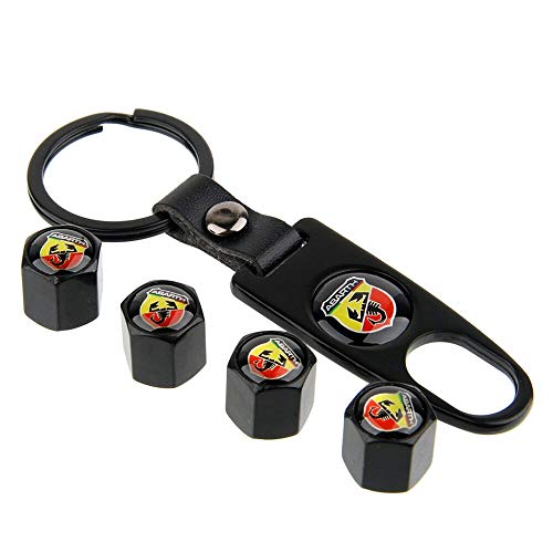 Bouchons de valve de roue anti-poussière avec clé à molette pour 500 Qubo Doblo Panda Bravo 124 Spider Tipo Multipla Strada Panda Uno Fiorino Turbo Croma Ie Seicetta, Brava Noir Cover
