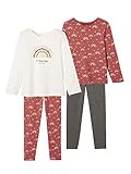 vertbaudet nicki schlafanzug Langarm Vertbaudet Vertbaudet Pyjama Regenbogen 2 Stück Gr. 5 Jahre, Rosa.