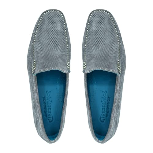 Giovacchini Shoes Men's Diego Perforated Suede Slip-on Moccasins3