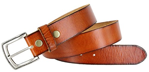 One-Piece Genuine Full Grain Cowhide Leather Casual Jeans Belt 1-1/2" wide2