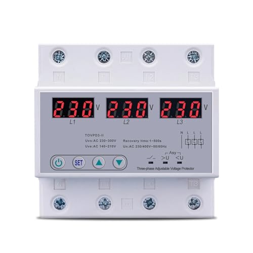 Voltmètre triphasé pour sécuriser les machines d'atelier contre la surtension 380V