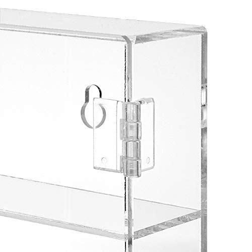 Ikee Design Acrylic Display Rack Case Organizer Storage Display Case For Mini Figures, Wall Mounted 12 Compartments Clear Storage Box, 10.7" W X 2" D X 10" H #TOP2
