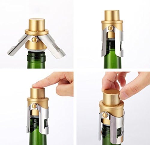 SimpleLife Stainless Steel Champagne Stopper Cork Sparkling Wine Bottle Plug Sealer