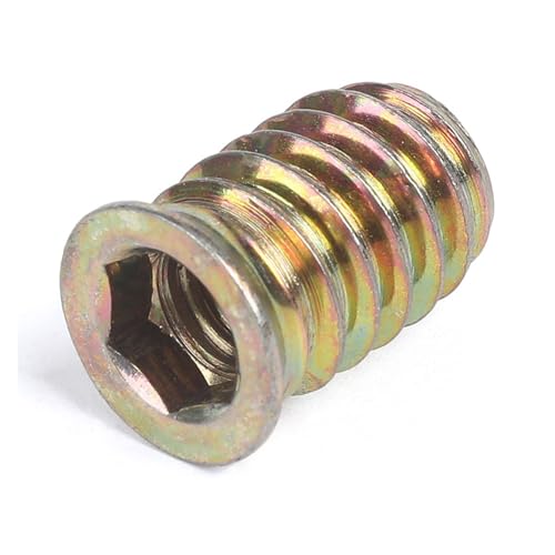 10/50pcs M6 M8 M10 In Lega di Zinco Ferro All'interno In Acciaio Al Carbonio Esagono Incassato Inserto Drive Dadi Filettati Per mobili in legno