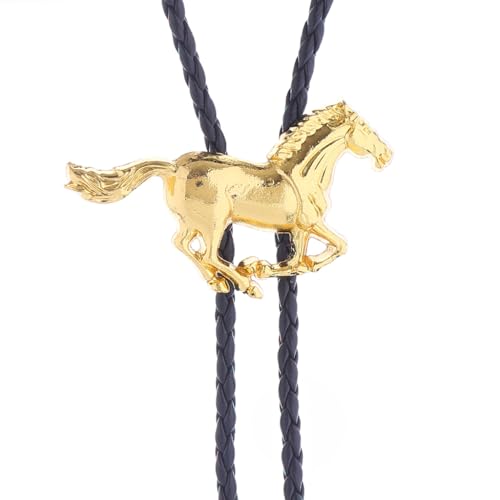 Image of HUABOLA CALYN Bolo Tie for Men Women, Native American Turquoise /Longhorn Bull /Eagle /Horse Bolo ties,Western Tie Costume