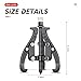BELOMI 3 Jaw Inner Bearing Puller, Pilot Bearing Gear Puller for Auto with Reversible Jaws, Heavy Duty Gear Extractor Tool for Automotive Wheel, Pulling Kit for Motorcycle Car SUV (4 inch)