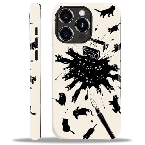 Coque iPhone 13 Pro Max silicone antichoc et PC rigide motif chat