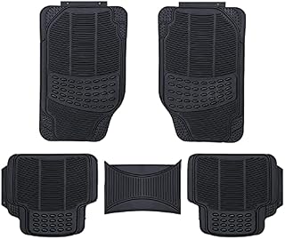 Xtremeauto® 3 Piece Universal Fit Waterproof Heavy Duty BLACK Rubber Front & Rear Car Non-Slip Floor Mats