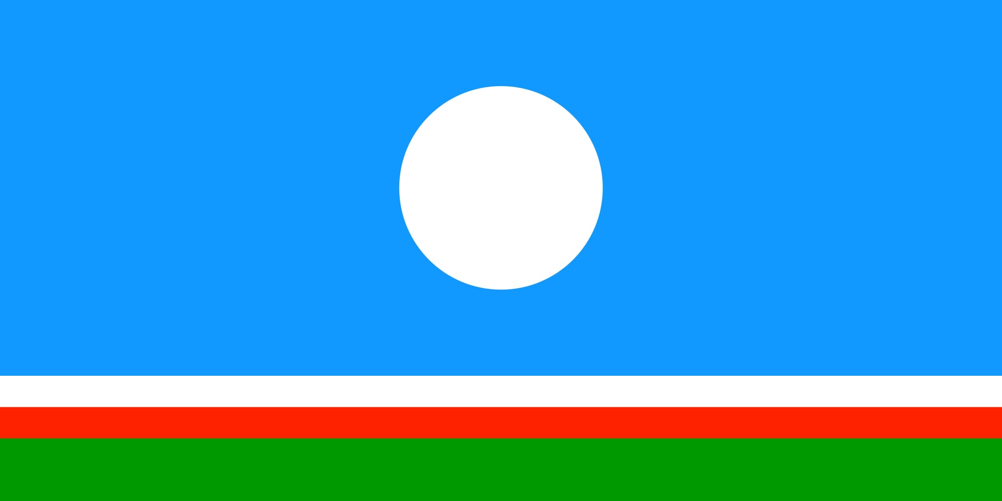 Drapeau Sakha Yakoutie format paysage de 0.96m² pour mât extérieur