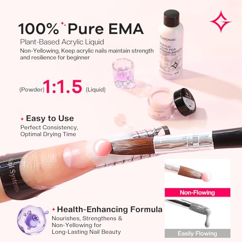 Acrylic Nail Kit for Beginners: PEverything with Drill Powder Nail Art Starter Tech Kit at Home Salon Gift4