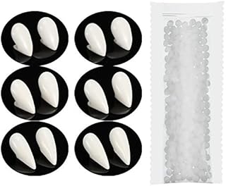 BBTO 6 Pairs Vampire Teeth Fangs Halloween Party Cosplay Dentures Decor NC0578: 6 Pairs Vampire Teeth Fangs Halloween Party Cosplay Dentures Decor (White)