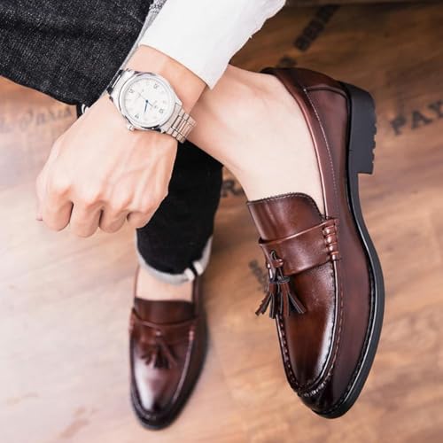 Men's Flat Walking Casual Flowing Su Loafers Work Clothes Office Shoes4