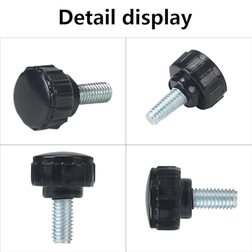 KINDPMA 30pcs Rundgriffschraube Rändelschraube mit Gewinde Rundgriffbolzen M6 x 12mm Klemmknöpfe 18mm Handknöpfe Daumenschrauben Flügelschraube für Industrie Maschine