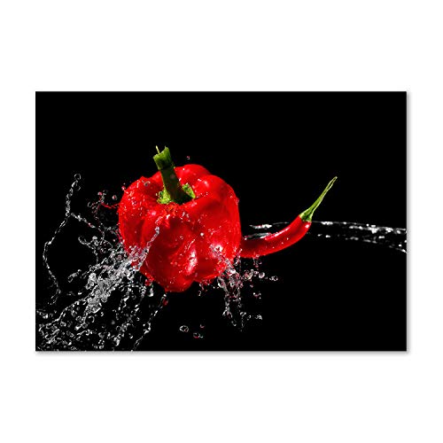 Dosseret en verre de sécurité trempé Tulup 100x70cm une crédence de cuisine haut de gamme rouge