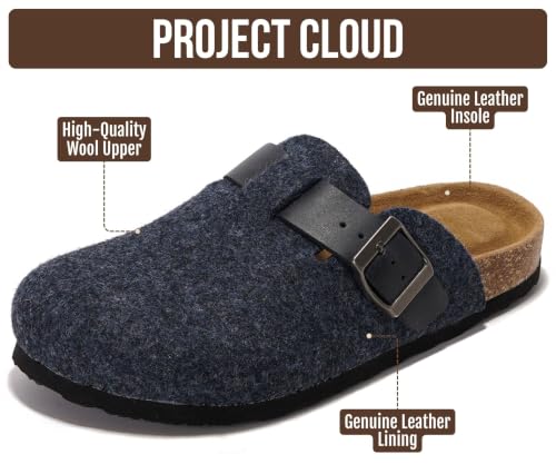 Image of 100% Genuine Leather Slip-on Footbed Clogs for Women - Fall Shoes for Women