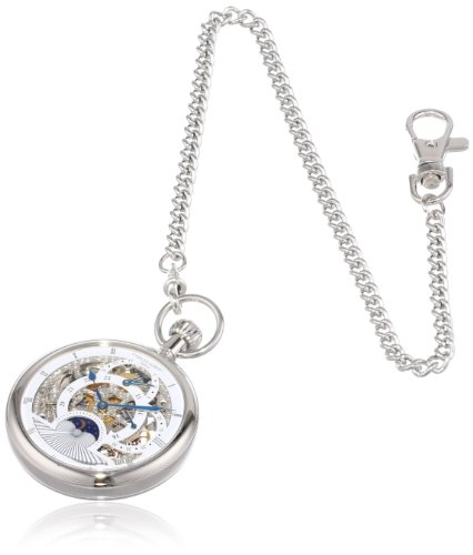Charles Hubert 3816-W Dual Time Mechanical Pocket Watch