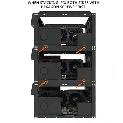E02 PC Test Bench, Gabinete de Computadora de Aire Abierto - Chasis DIY de Marco Abierto Apilable Compatible con Placas Base ATX, Micro ATX, E-ATX, X79, X99 miniatura 4