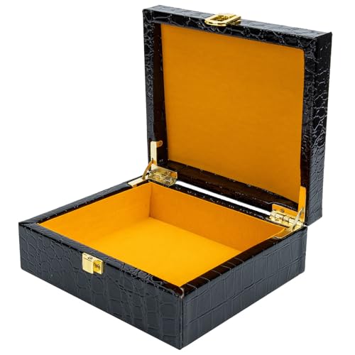 Humidor portátil de madera de PU y hierro con elegante diseño moderno