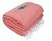 Open Road Goods Peach/Light Pink Yoga Blanket - Thick Mexican Thunderbird Blanket - Handmade and Made for Yoga!