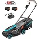 Gardena Akku-Rasenmäher PowerMax 37/36V P4A Ready-to-Use Set: Mäher bis 350 m², 37 cm Schnittbreite, 45 l Fangvolumen, zentrale Schnitthöhenverstellung, PowerPlus Motor mit Eco-Modus (14638-20)