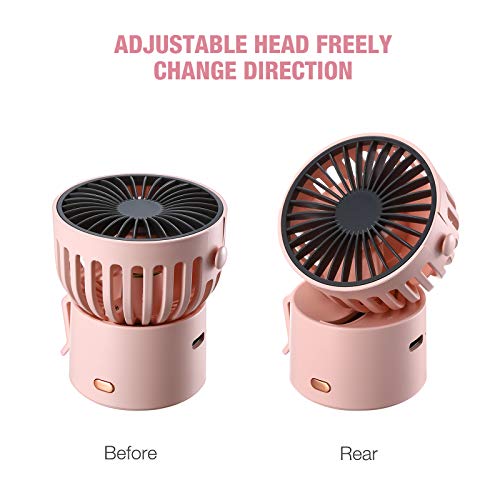 Mini Fan Portable Personal Small Handheld Fan USB Rechargeable Battery Operated Hand Fan, Small Pocket Fans for Girls Boys Women Gift Outdoor Travel Office