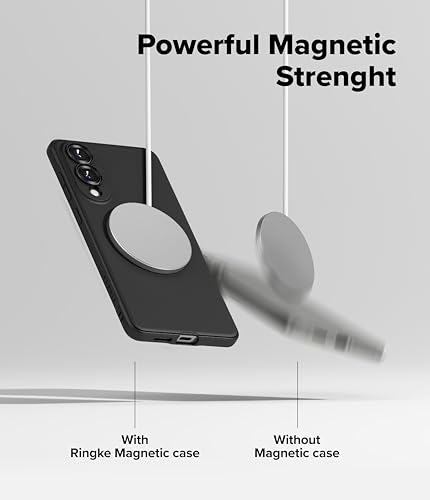 Image of Ringke Onyx Magnetic Compatible with Samsung Galaxy S25 Edge Case Cover [Strong Magnet] Military-Grade Protection TPU Shockproof Rugged Bumper Full Protection S25 Edge Back Cover - Magnetic Black