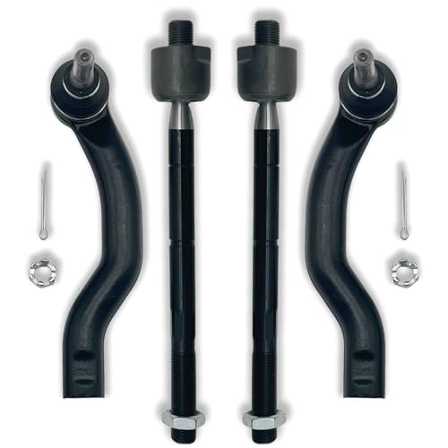 Koxot 4pcs Front Inner & Outer Tie Rod Ends Kit Fit for Toyota Rav4 2006 2007 2008 2009 2010 2011 2012 2013 2014 2015 2016 2017 2018 | Replaces ES800053 ES800054 EV800328
