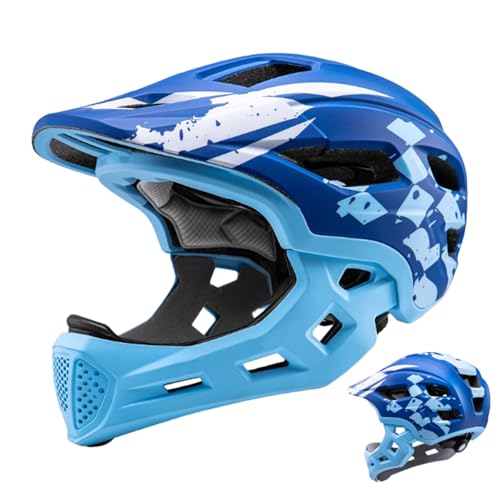 Renchey Kinderhelm,Abnehmbarer Vollvisier-Helm Für Kinder | Fahrradzubehör Für Skateboarding, Downhill, Kart & Radsport Für Und Mädchen