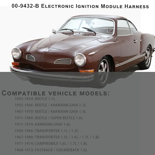 Image of 9432 Accu-Fire Electronic Ignition Module Harness Waterproof Compatible with VW 1945-1980 Super Beetle Karmann GHIA Thing Transporter Campmobile Fastback Baja Bug Beetle 009 Distributor