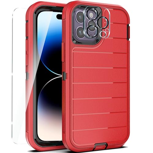 Coque iPhone 14 Pro antichoc avec verre trempé écran et objectif arrière