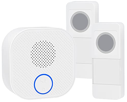 Wireless Door Bell,Waterproof Door Bell Chime Kit Operating At 300M/1000Ft,38 Chimes,4 Volume Levels & Led Flash，Diy Name Plate Suitable For Home Office Classroom (Plug In Version) #TOP2