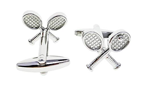 Mancuernillas de tenis cruzadas para hombre miniatura 2