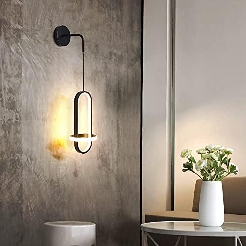 Modern LED Light Luxury Wall Lamp Nordic Long line Bedroom Bedside Corridor Stairs Home Decor Sconce Lighting Fixture (Color Temperature : Variable Light Lampshade Color : D) (C Cold light) image 3