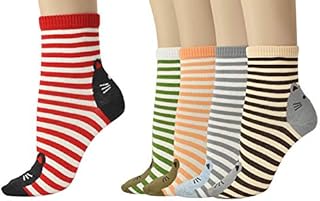Vinsani® Cat Dog Owl Pet Animal Cute Print Socks 5 Pairs Pack - Multi Design & Colour OneSize Fits All Cotton Socks