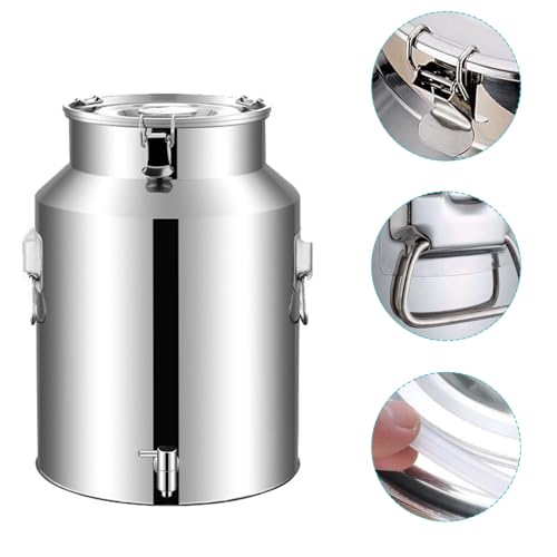 Tonneau à lait avec robinet en inox 201 - Seau scellé robuste 35L