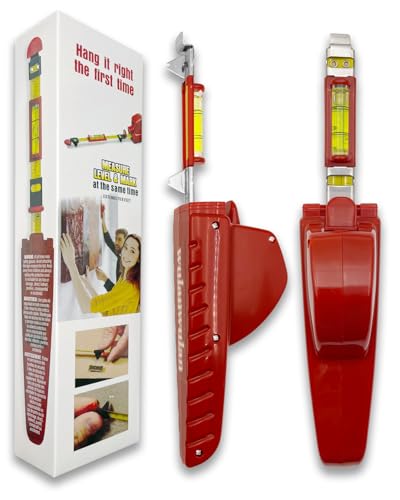 Image of Picture Hanging Tool with Level, All-in-One Picture Hanging Level, Portable Picture Hanging Kit, Picture Hanger Level for Hanging Pictures, Mirrors, TVs, and Shelves