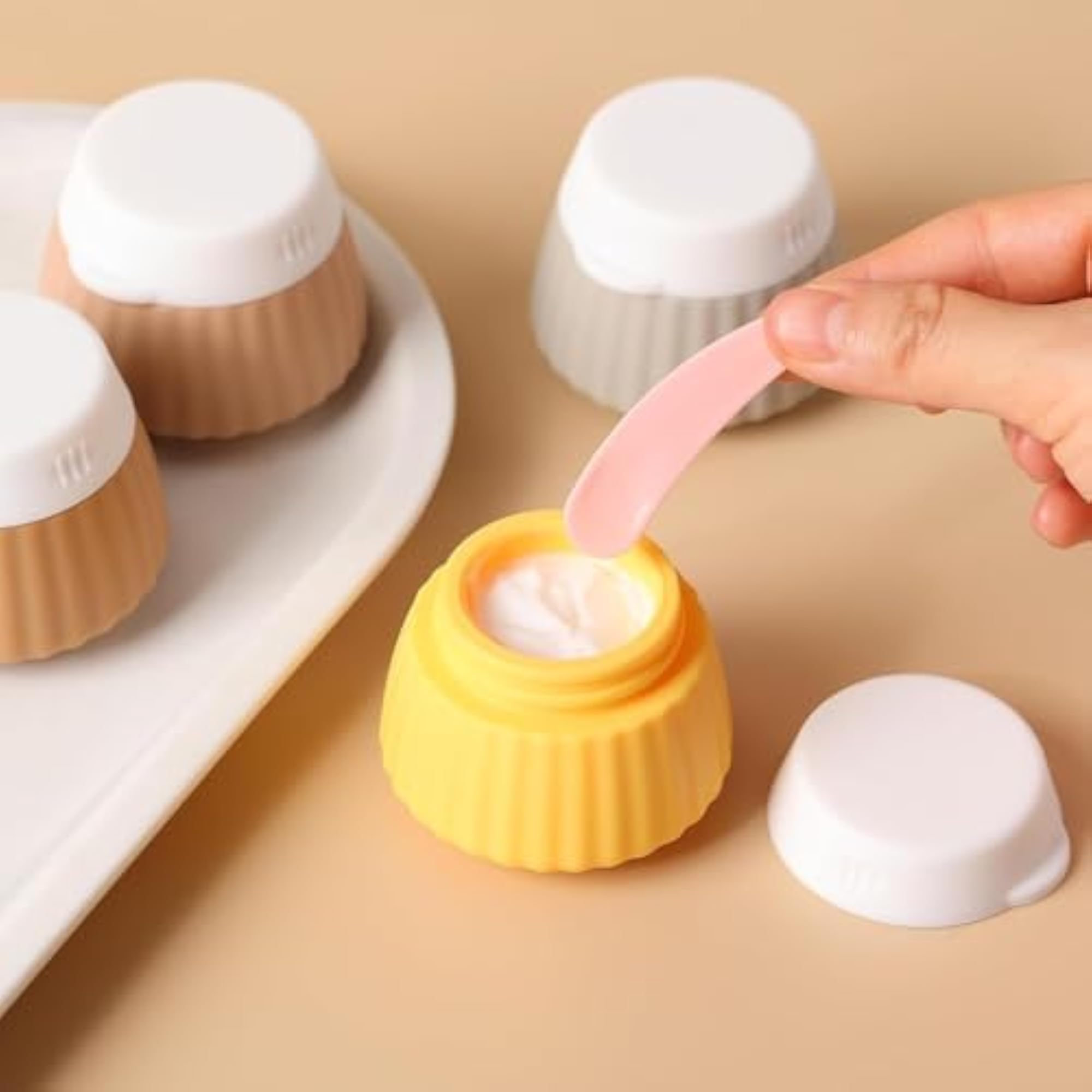 Travel Containers 40ml Cream Jars Set, Leak Proof BPA Free