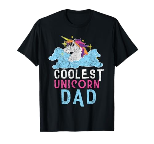 Coolest Unicorn Dad Cute Unicorn Lovers Funny Unicorn Daddy T-Shirt
