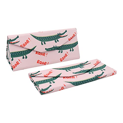 Image of Real Sic Glasses Case for Men and Women - Magnetic Folding Hard Shell Sunglass Holder - Inspired by Adorable Animals
