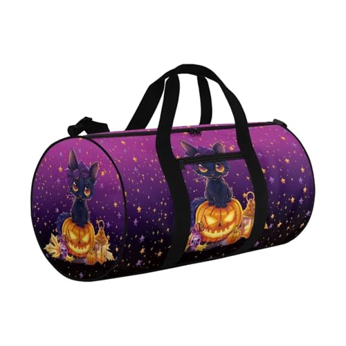 Halloween Duffle Bag Black Cat Travel Duffle Bag for Women Collapsible Travel Bag Carry On Luggage Bag Waterproof Sports Yoga Bag Lightweight Weekender Overnight Tote Bag2
