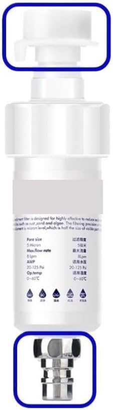 1pc Water Purification Pre-Filter for Household Use - Replaceable Cotton Cartridge for Washing Machine, Toilet, Shower(B1)