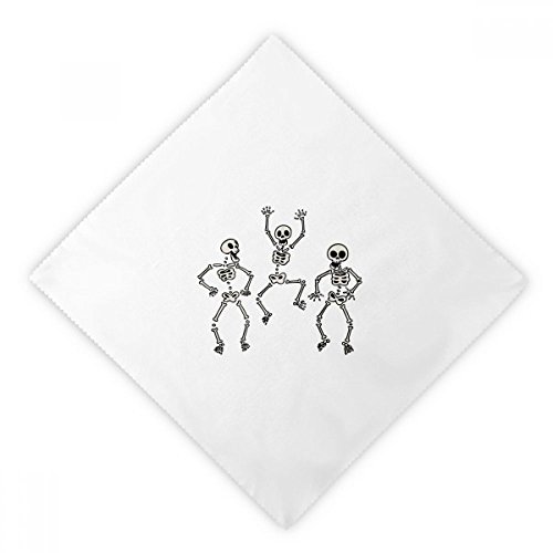 Servilletas de Halloween de tela reutilizables con esqueletos para cenas, 2 uds 2